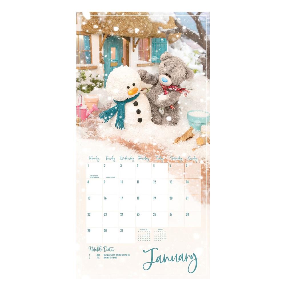 2024 Me to You Bear Photo Finish Square Calendar Extra Image 1